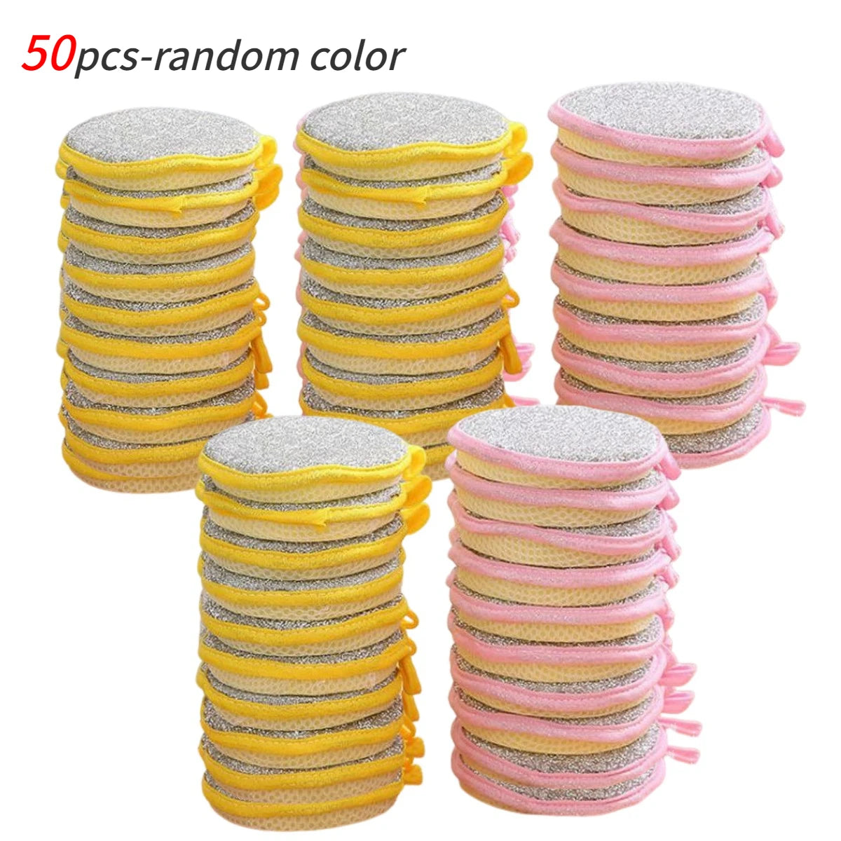 10/20/50pcs Double Side Dishwashing Sponge Dish Washing Brush