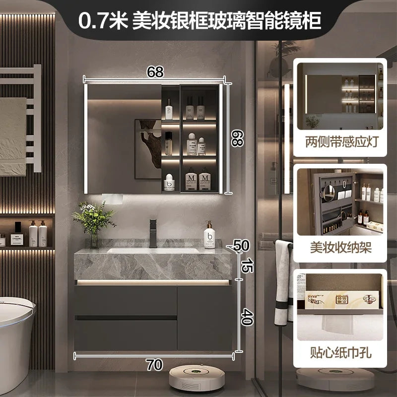 Paper Drawers Bathroom Cabinet Organizer Storage Mirror Toilet