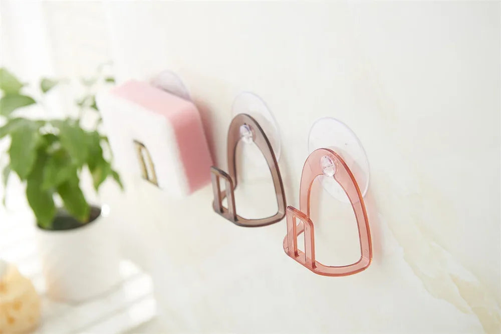 Suction Cup Sink Drain Rack Plastic Sponge Holder