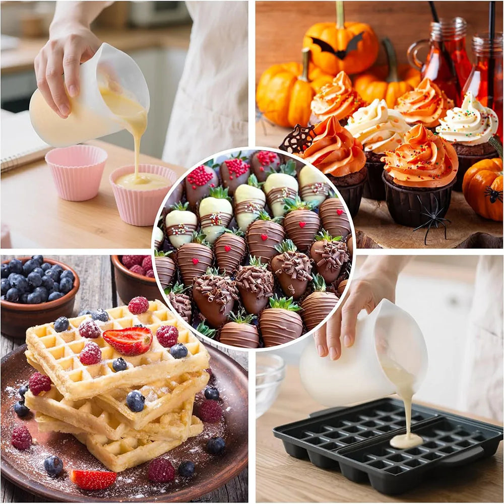 Silicone Measuring Cups Melting Chocolate 250 & 350ml