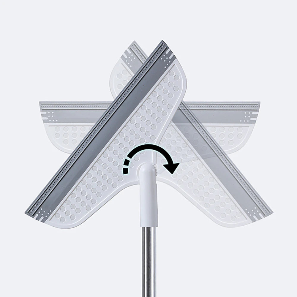 Silicone Floor Scraper Broom - Non-Stick Hair &