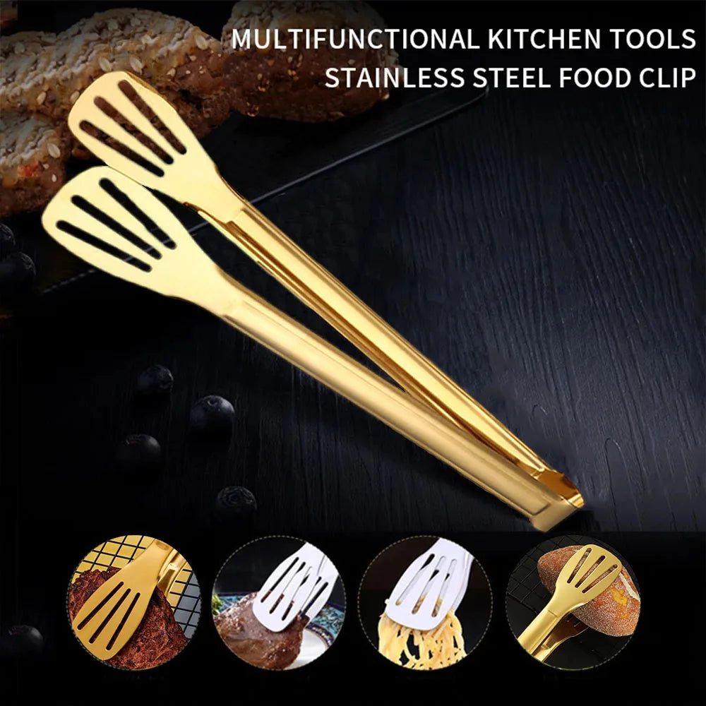 Stainless Steel Anti-Slip Food Clamp Utensils Buffet Cooking