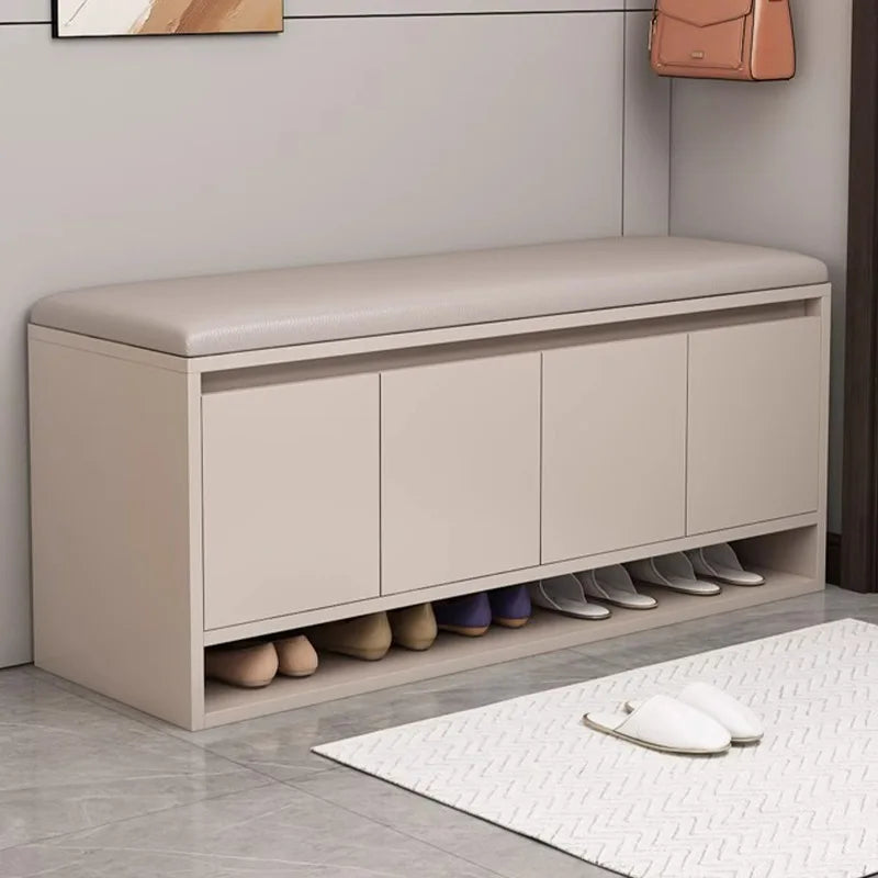 Shoe Storage Bench Cushion Seat Entryway Shoe Cabinet