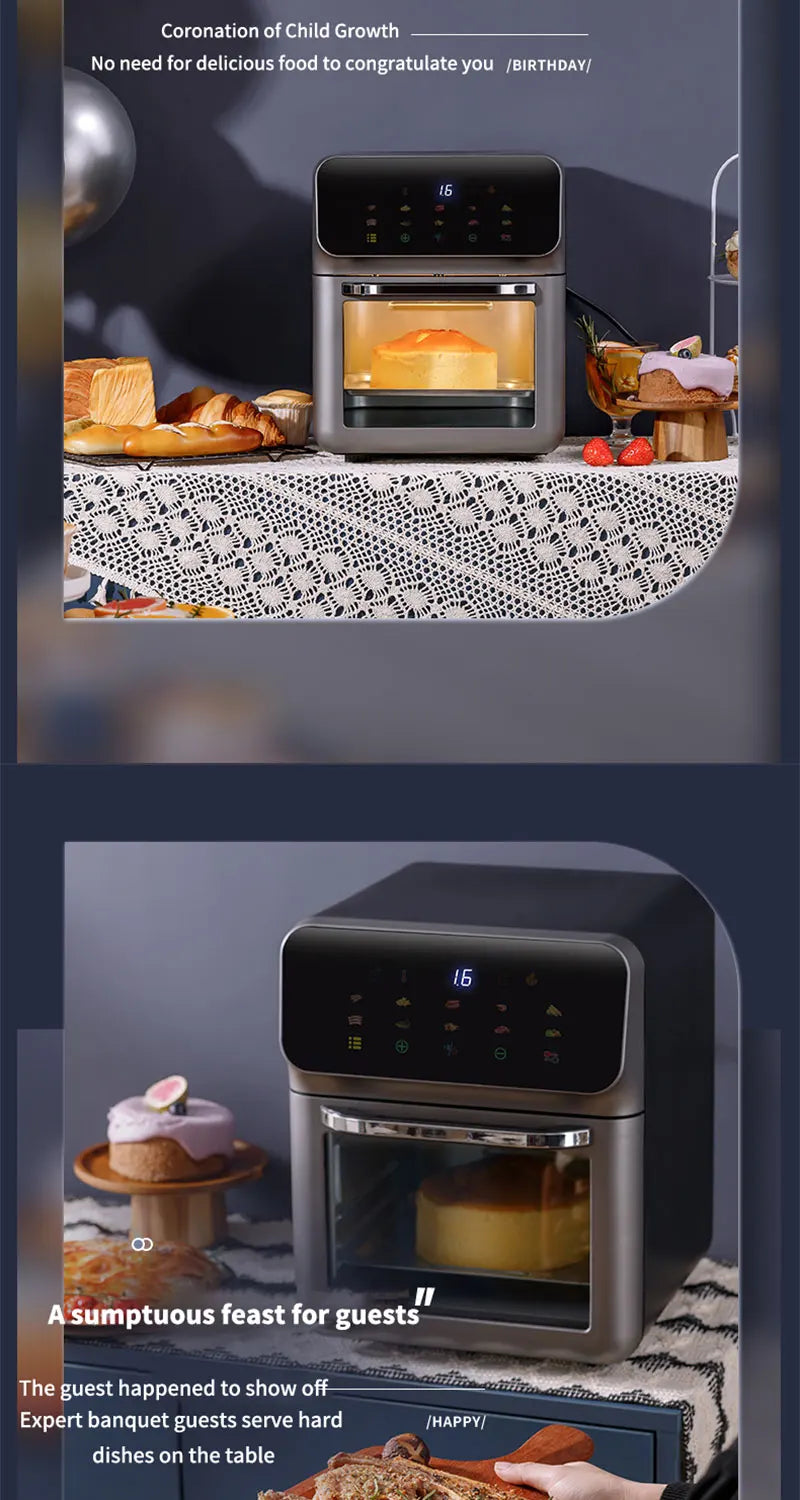 10l Large Capacity Electric Air Fryers Oil-Free Automatic