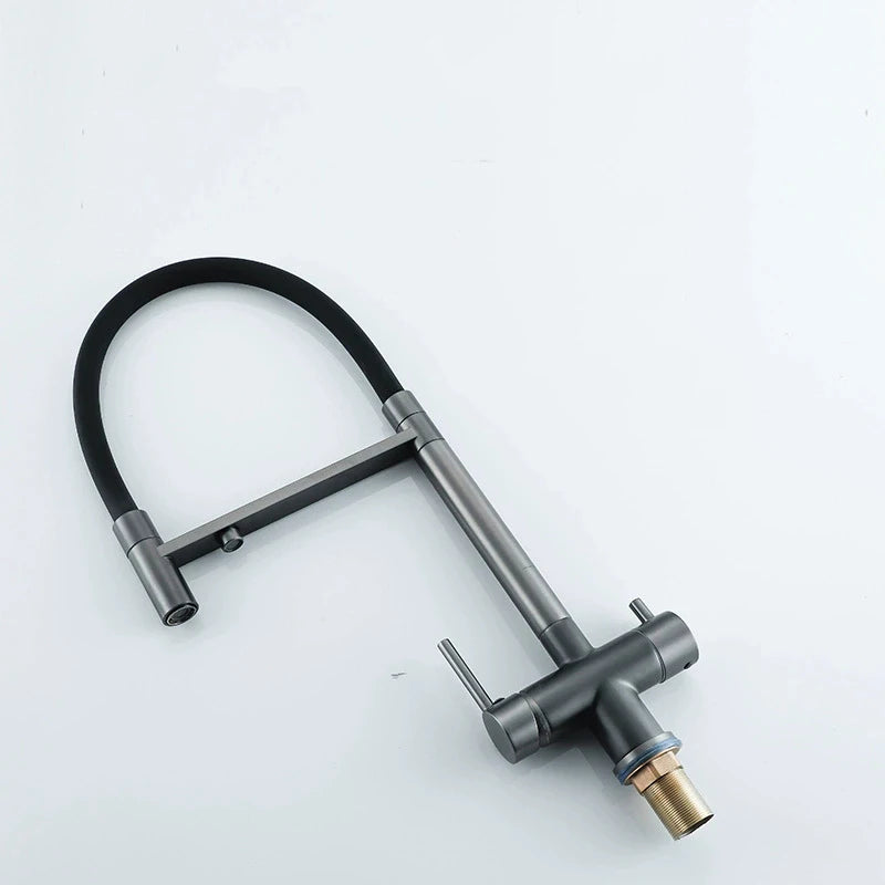 Zappo Grey 3-In-1 Faucet & Cold Mixer Tap