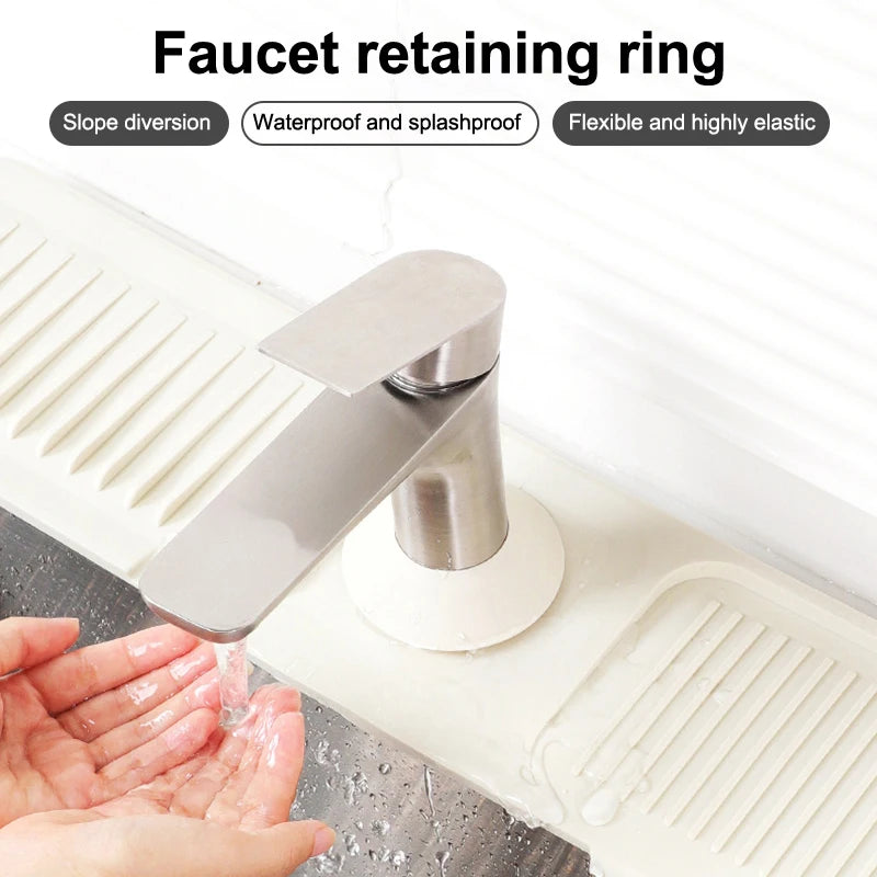 Silicone Faucet Mat Absorbent Sink Splash Catcher Countertop