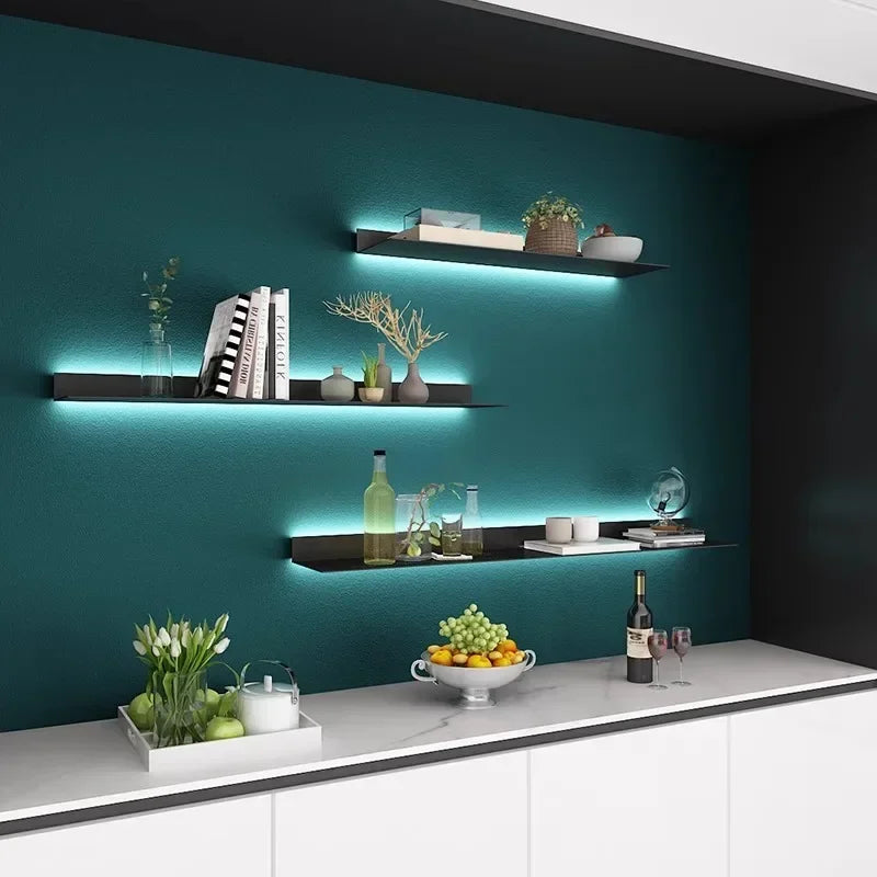 Iron Floating Wall Shelf Storage Organizer Shelves Bathroom