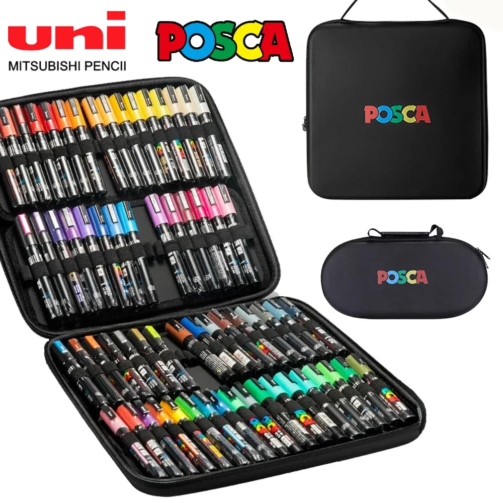 Uni Posca Markers Colors Pc-1m/3m/5m Acrylic Gift Box