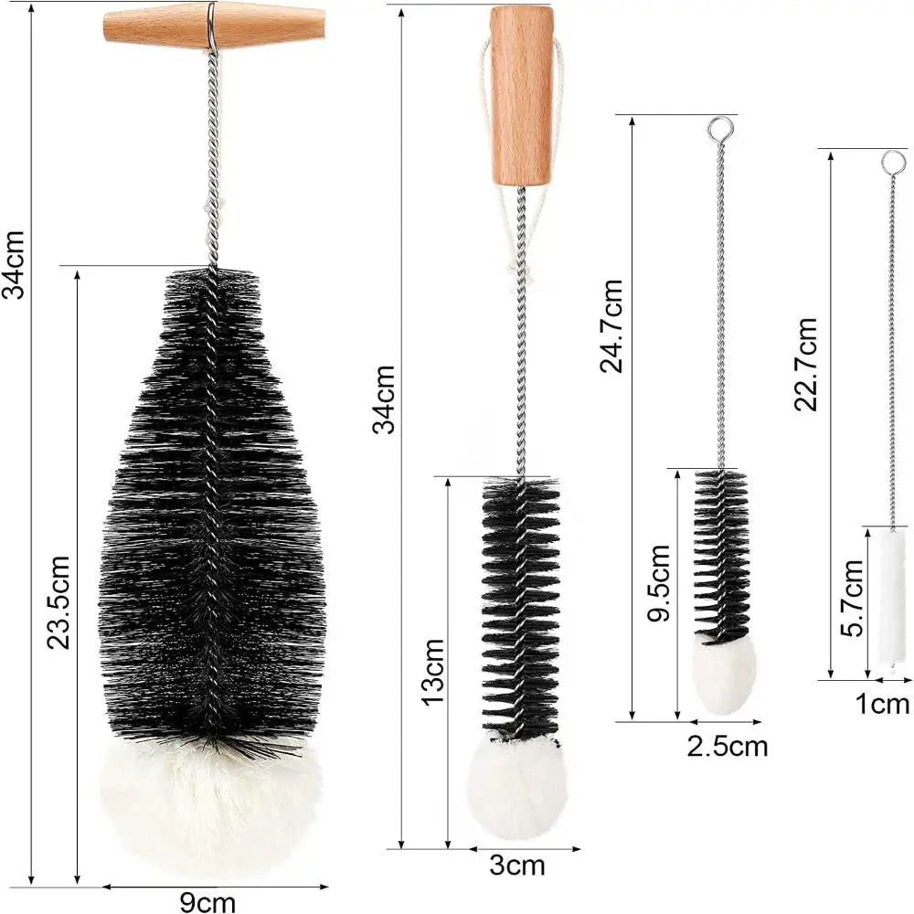 Soda Stream Bottle Brush Beechwood Handle Glassware Jars