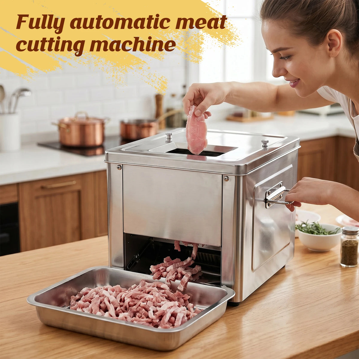 Commercial 850w Stainless Steel Electric Meat Slicer Meat