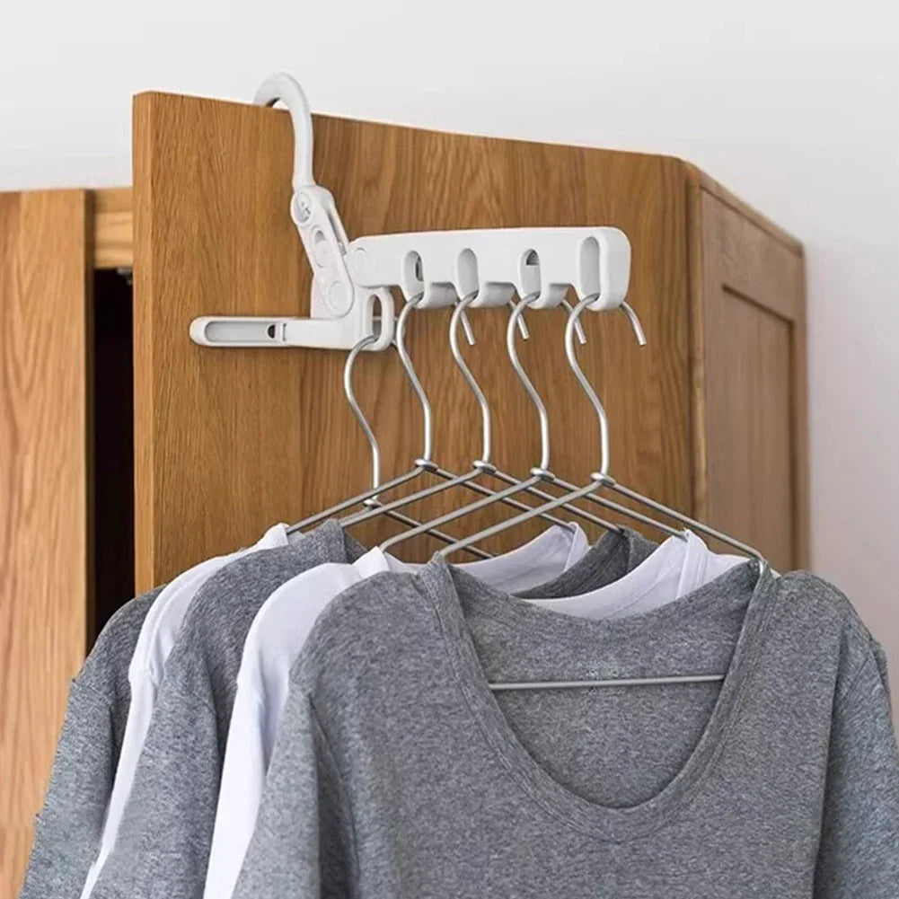 5-Hole Clothes Hanger Foldable Travel Drying Rack Hotel