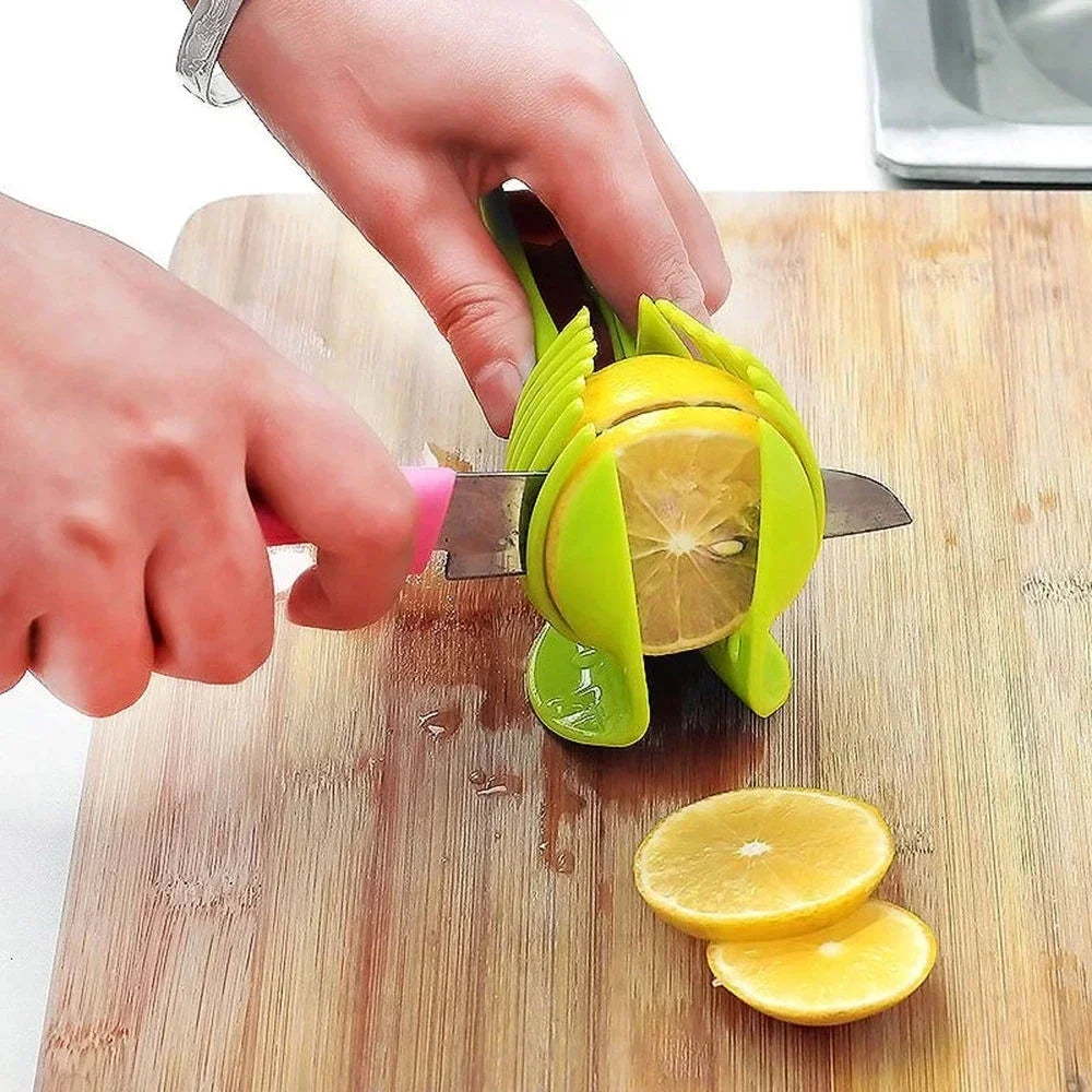 Round Slicing Clamp Handheld Lemon Slicer Fruit Cutter