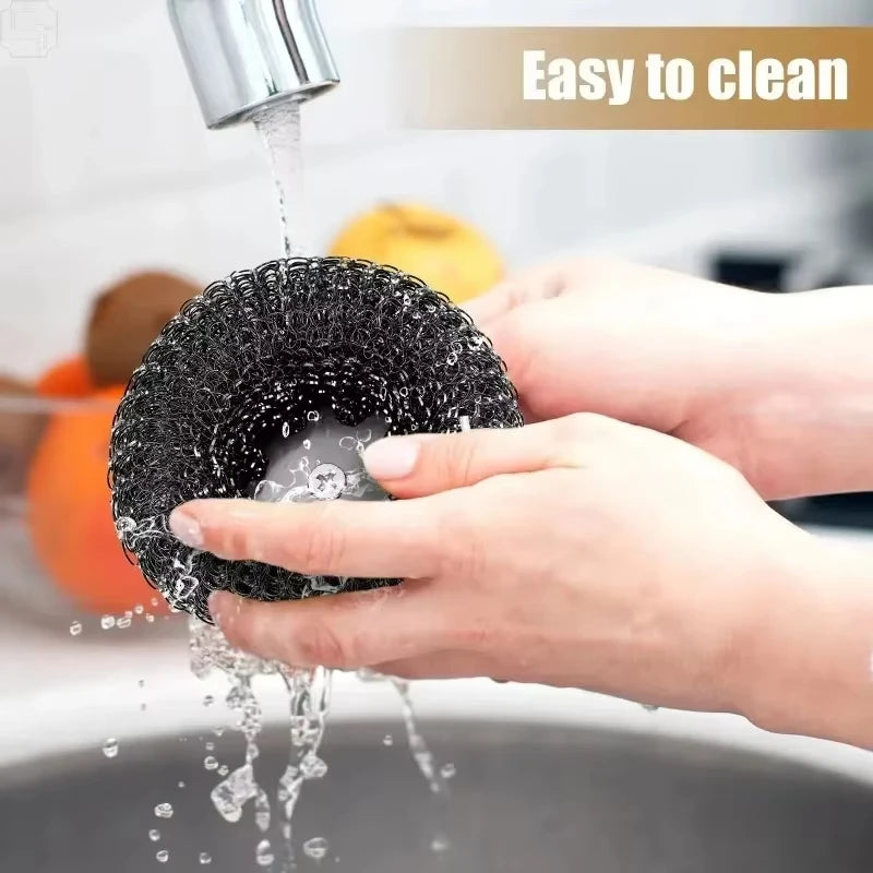 Stainless Steel Pot Brush Handle Robust Metal Ball