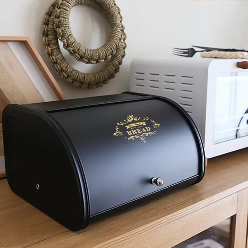 Metal Bread Box Black Bread Bin Bread Storage