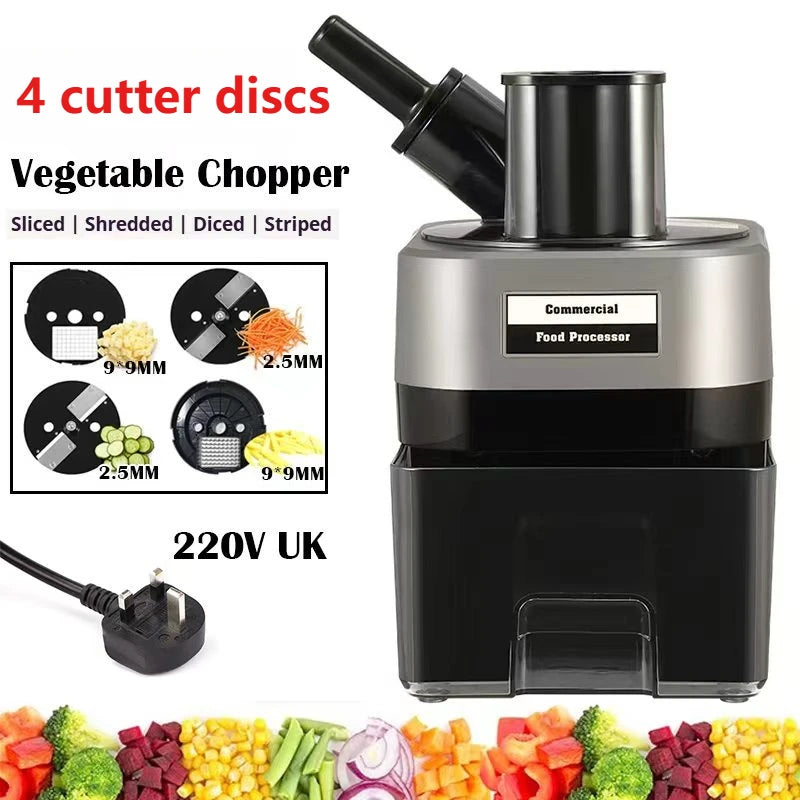 Commercial Double Spout Vegetable Cutter In Dicing Shredding