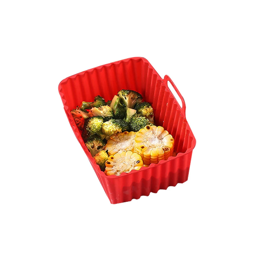 1pc Silicone Baking Tray Rectangular Air Fryer Silicone