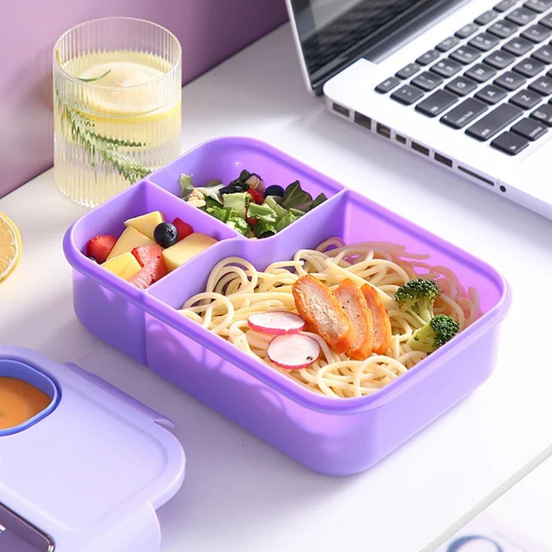 Lunch Box Office Bento Box Fork Spoon Microwave
