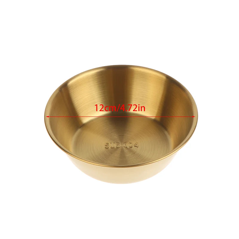 10 5/12/13cm Gold Stainless Steel Salad Bowls Fruit