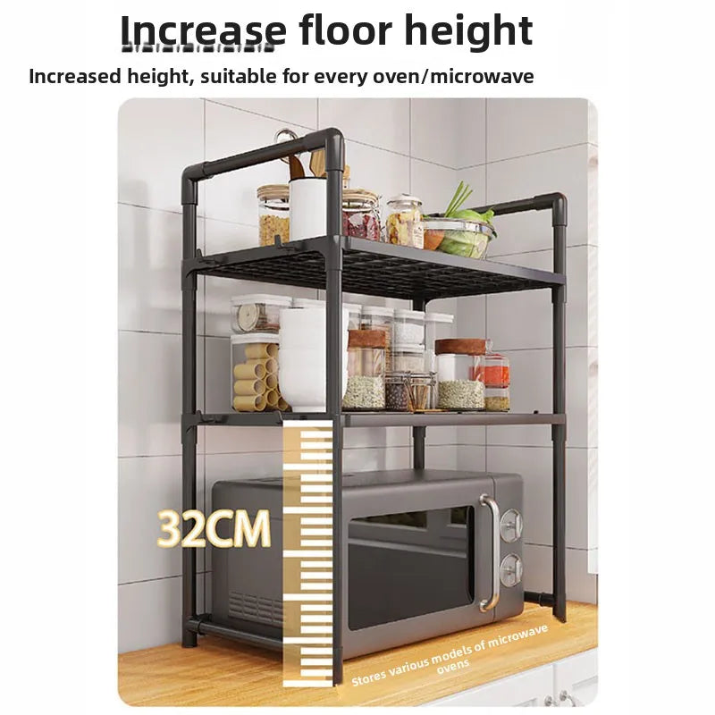 Multi-Purpose Storage Rack - Thickened Adjustable Shelf Microwave