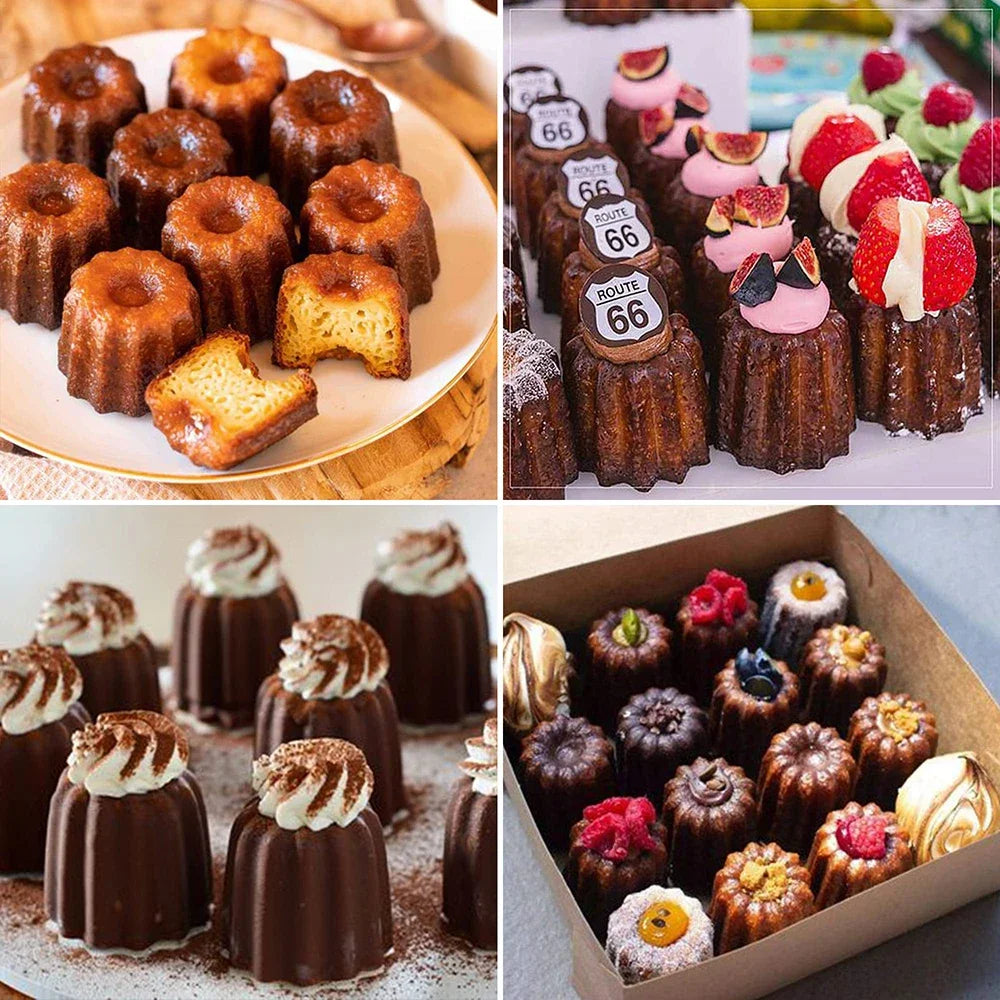 8/18 Cavity Silicone Canele Mold Mini Nonstick Canneles