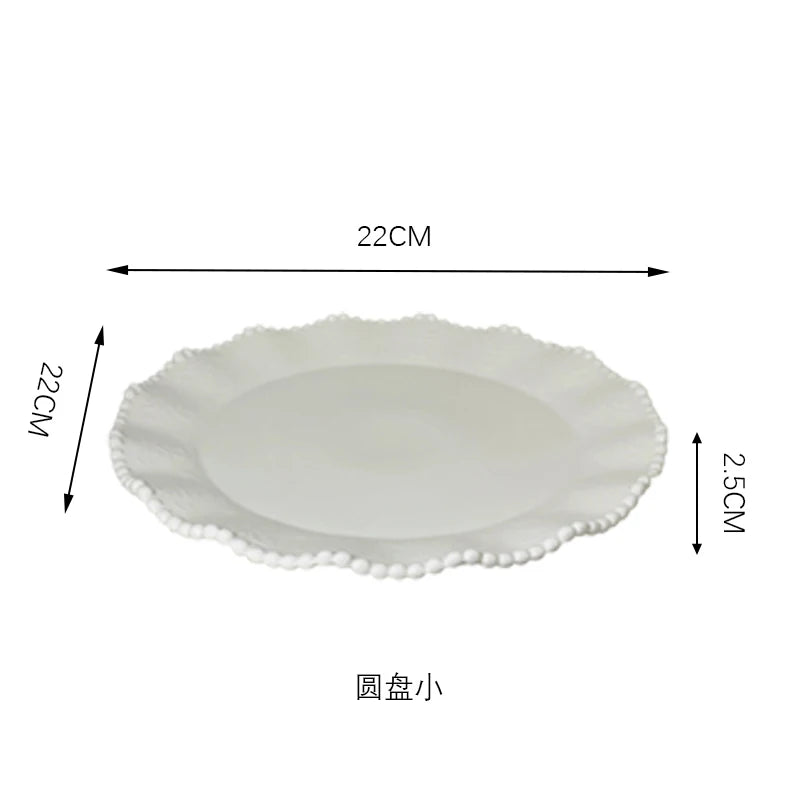 Ceramic Pearl Plates & Bowls - Practical Breakfast