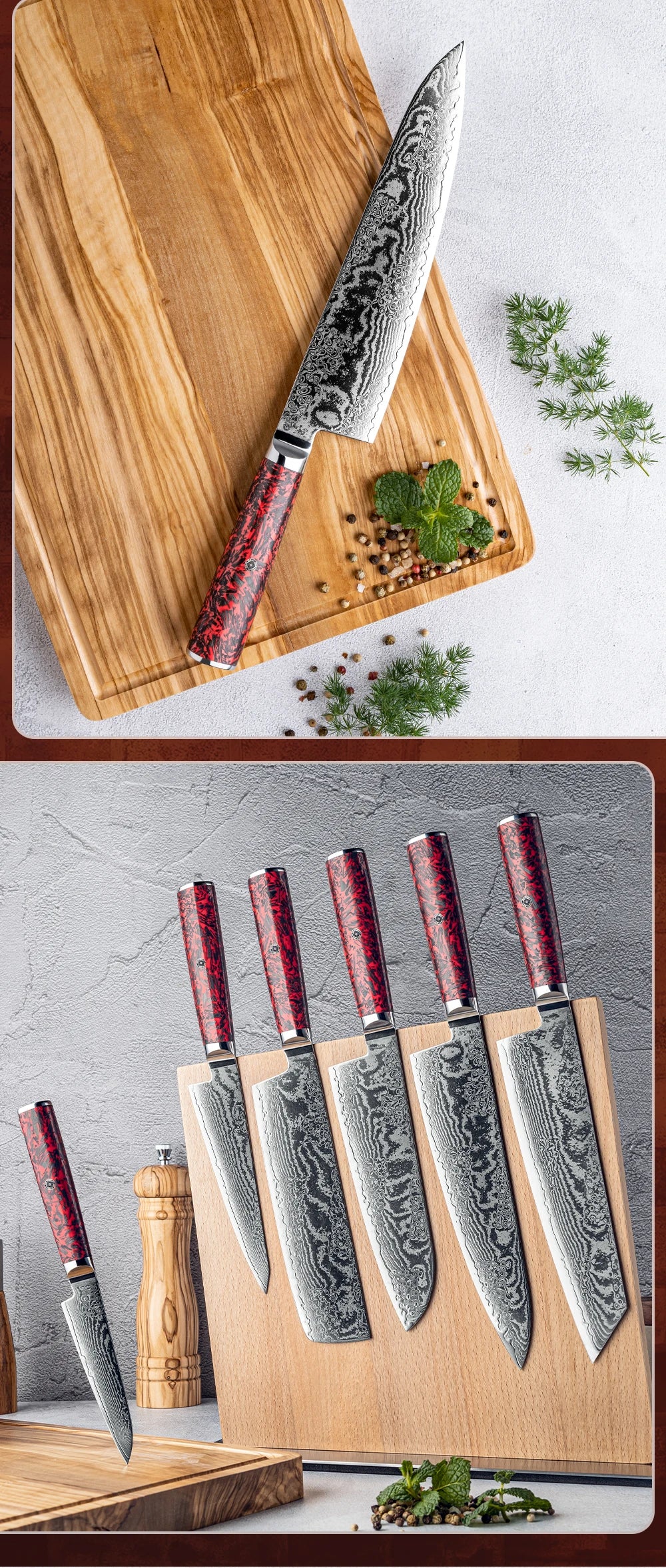 Grandsharp 1-6 Knives 67 Layers S35vn Powder Core