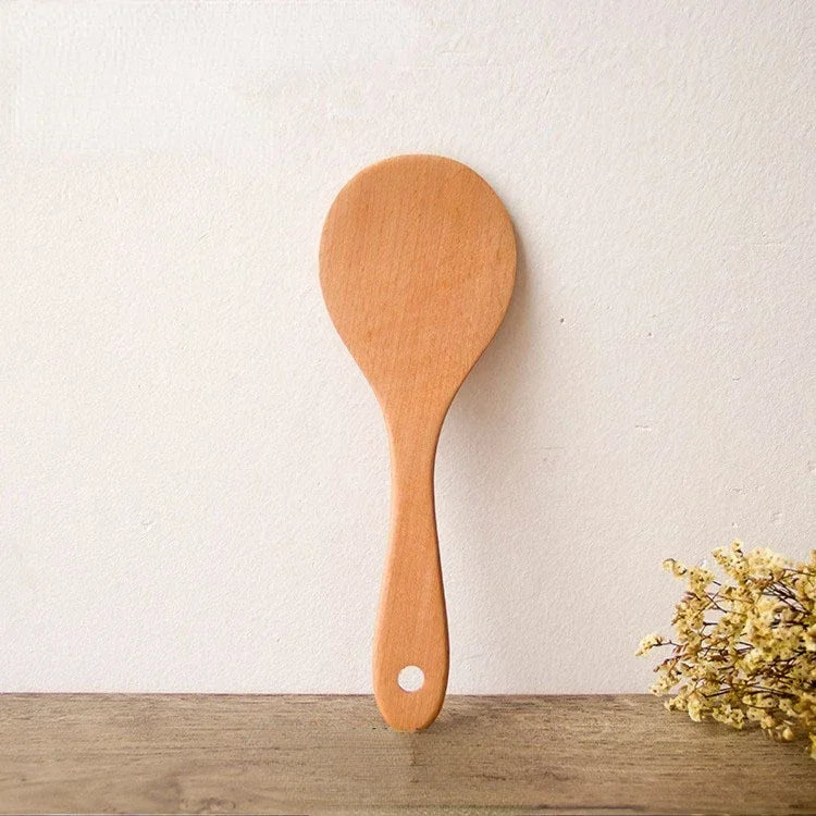 Types Wooden Rice Paddle Spoon High Quality Rice