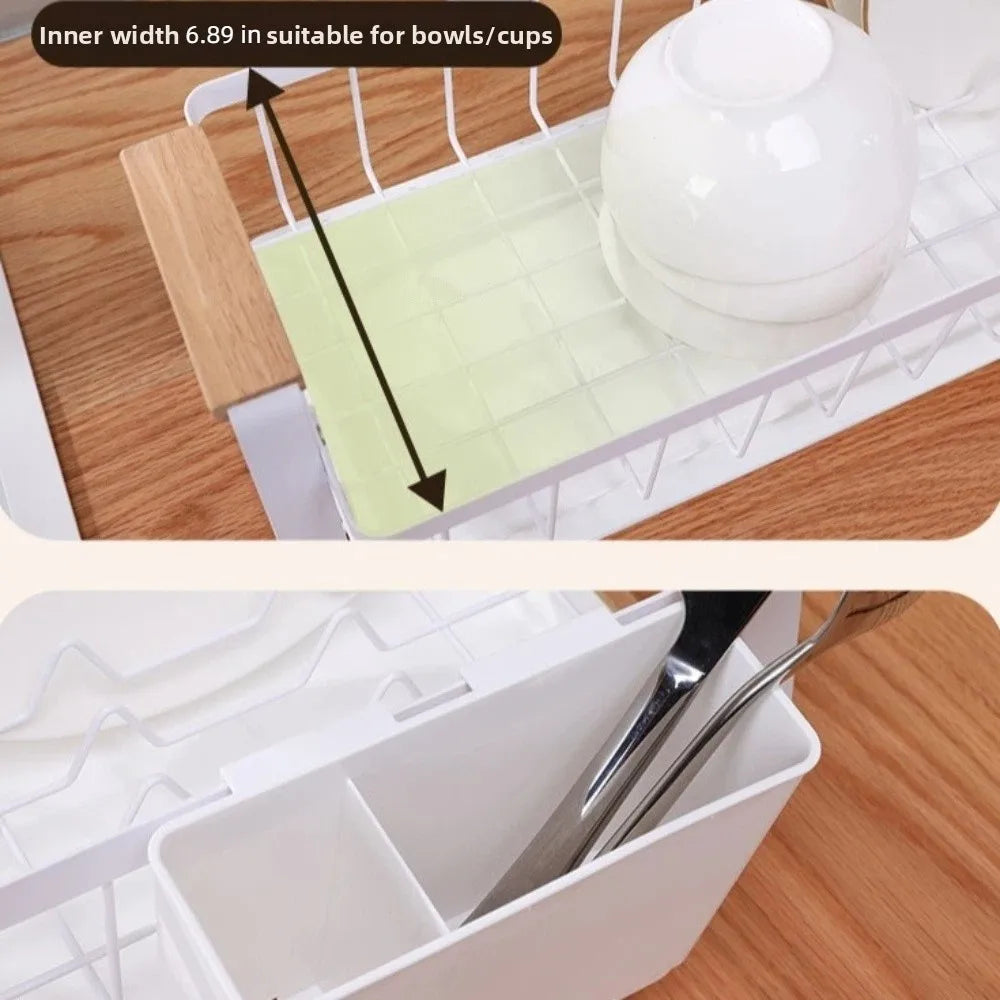 Detachable Dish Rack Large Capacity Metal Frame Dish