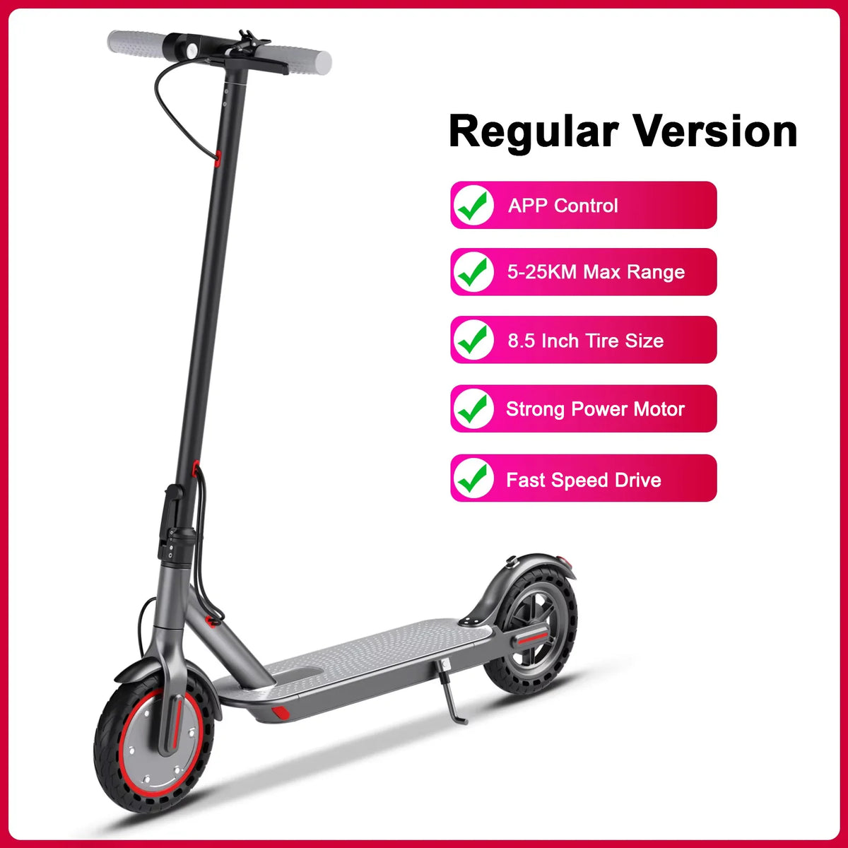 Dual Brake Electric Scooter Seat Storage Bag 350w