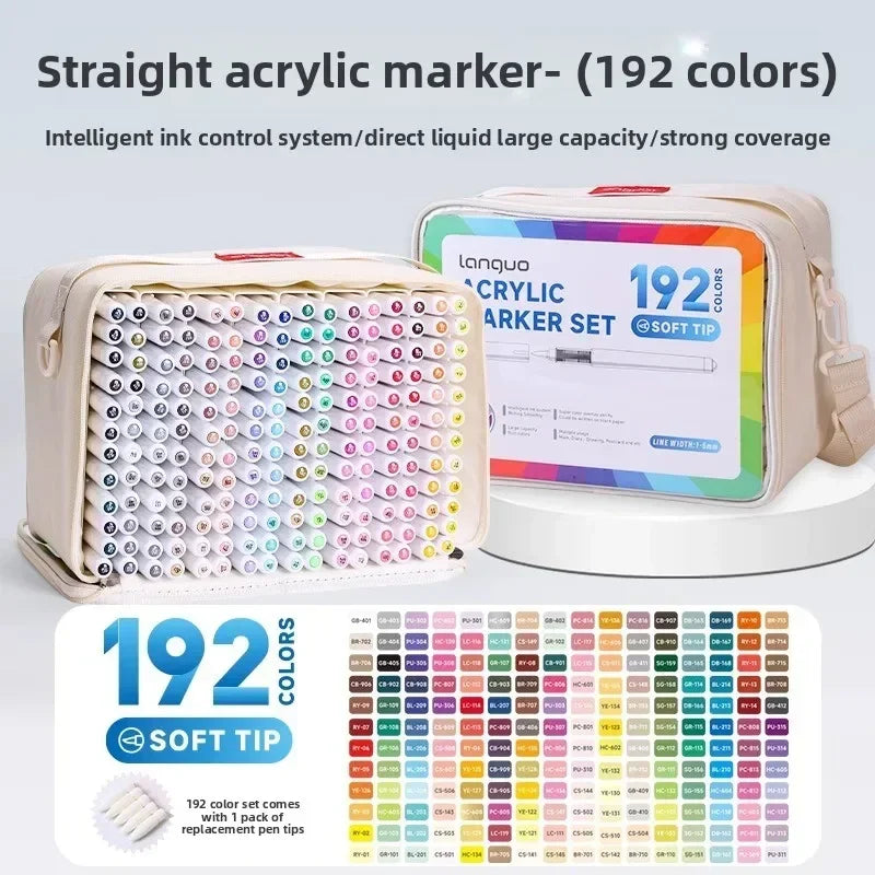 Languo 240/9 Colors Direct Liquid Acrylic Paint Pens