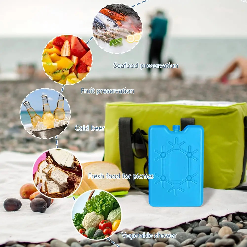 2-10pc Reusable Ice Packs Cooling Pack Long-Lasting Freezer