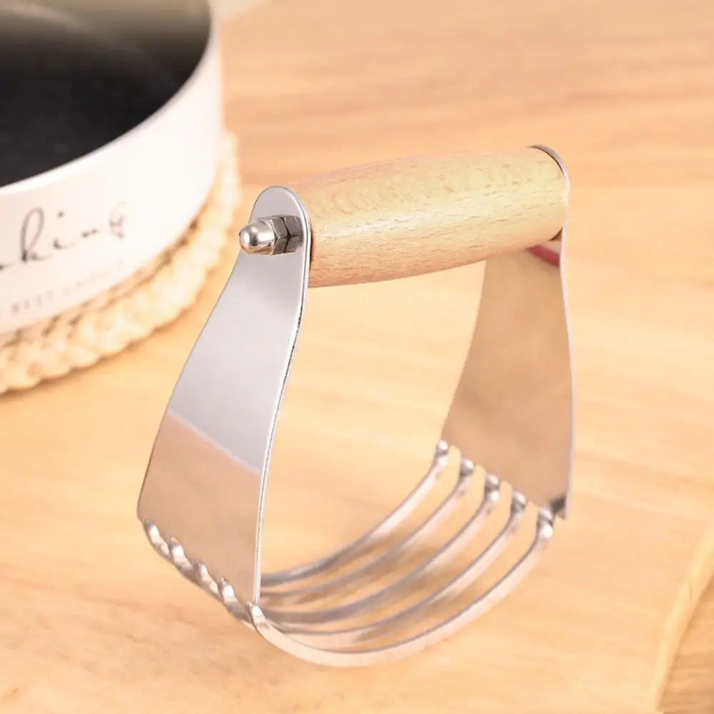 Baking Dough Blender Wood Handle Curved Design Flour
