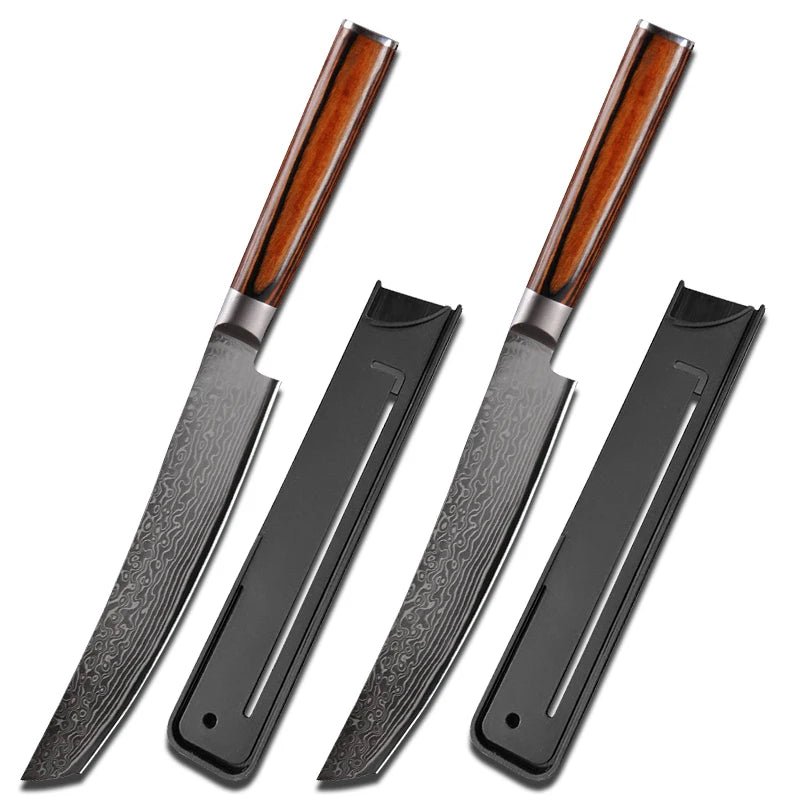 Damascus Steel Japanese Chef Knife Meat Cleaver Slicing