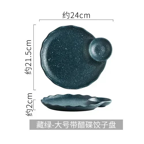 Japanese-Style Dumpling Plate High-Value Ceramic Creative