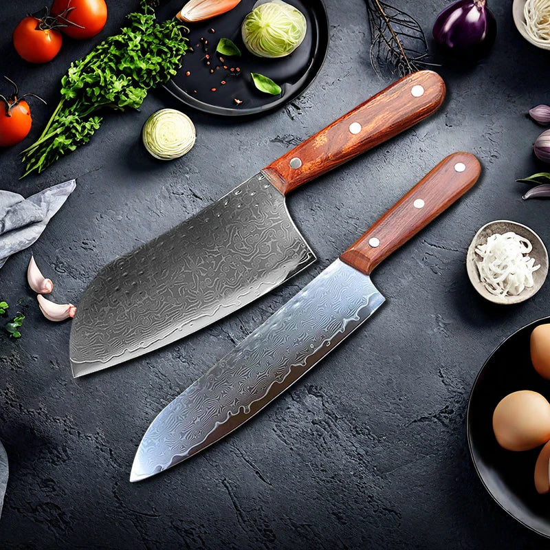 67 Layer Damascus Steel Meat Cleaver Japanese Chef