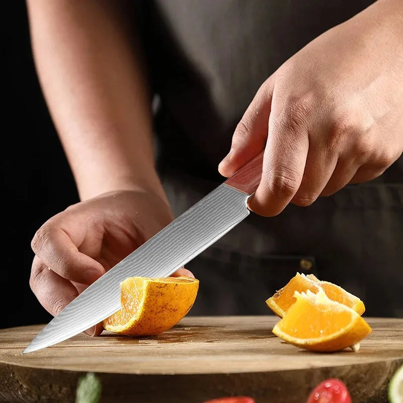Damascus Steel Chef Knife Inch Utility Knife Cleaver