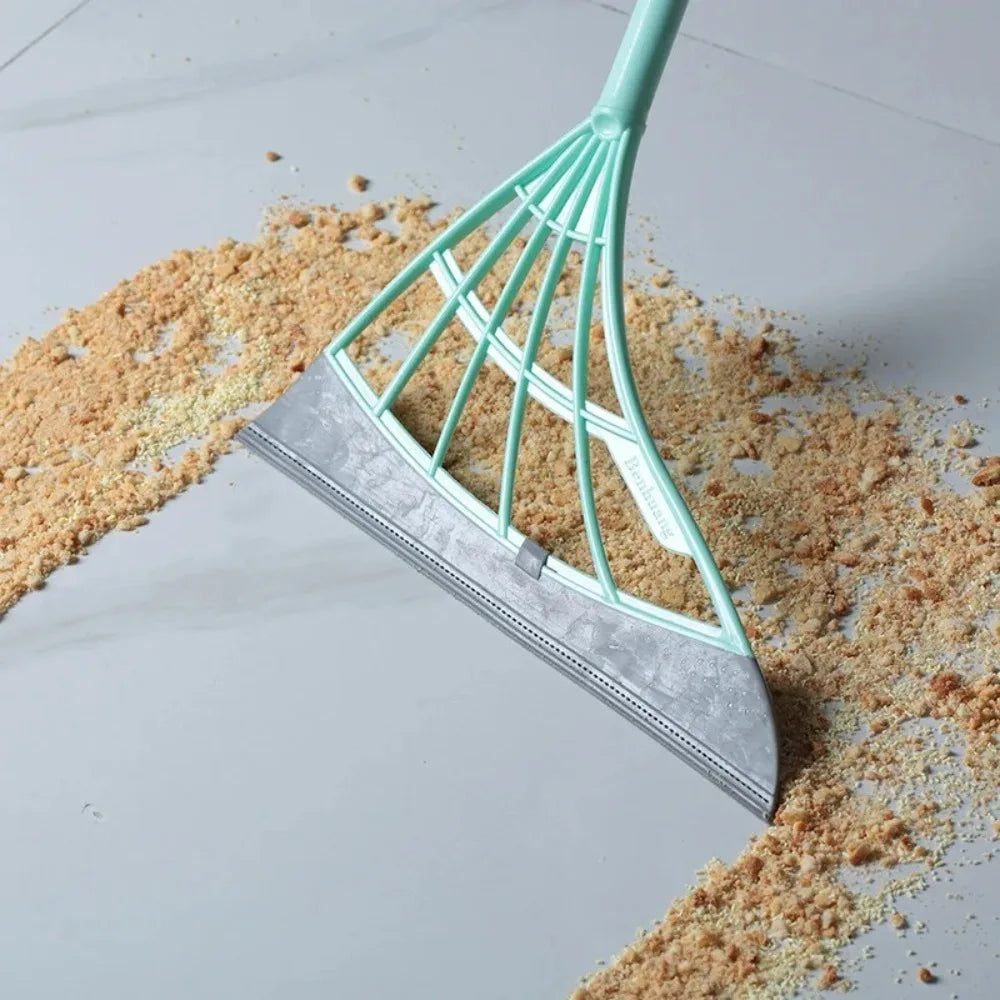 Silicone Floor Scraper Broom - Non-Stick Hair &