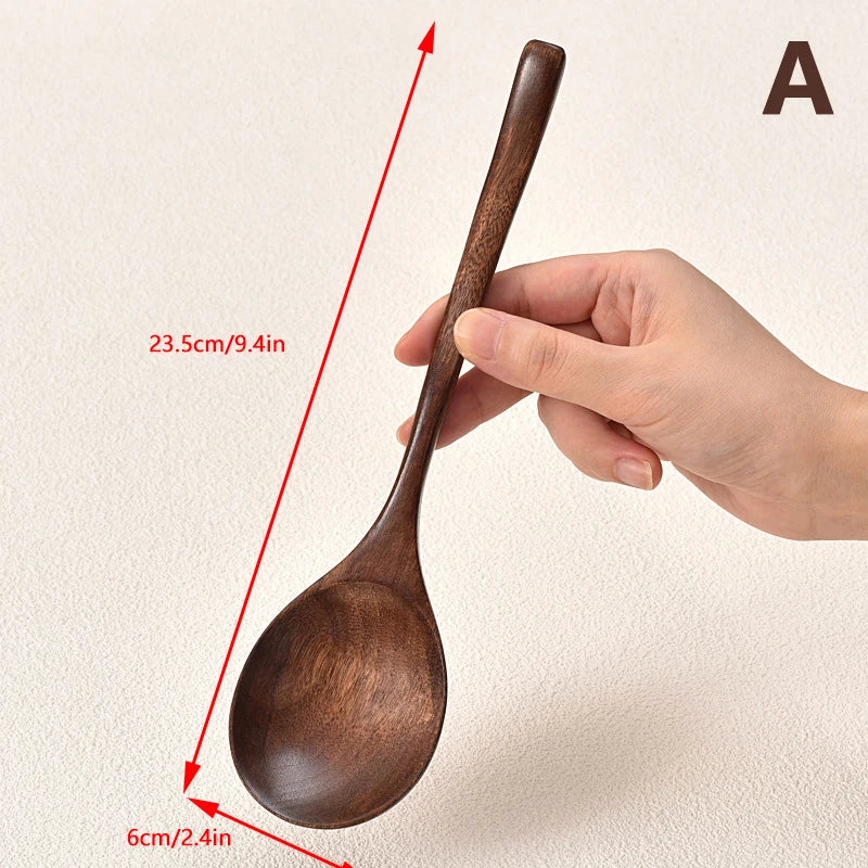 Long Handle Ramen Wooden Spoon Japanese Cooking Utensils