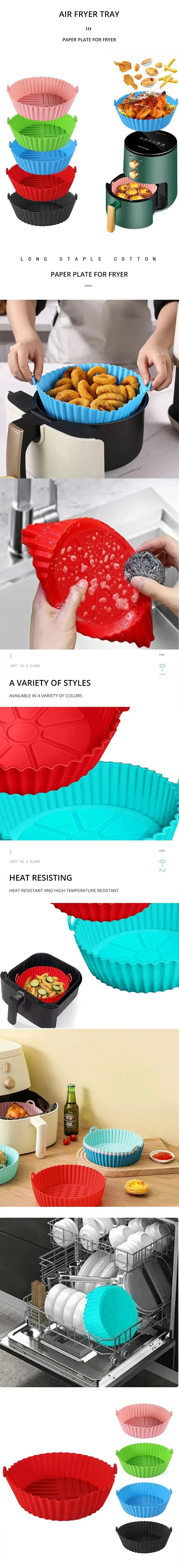 Air Fryer Silicone Baking Tray Mat Circular High-Temperature