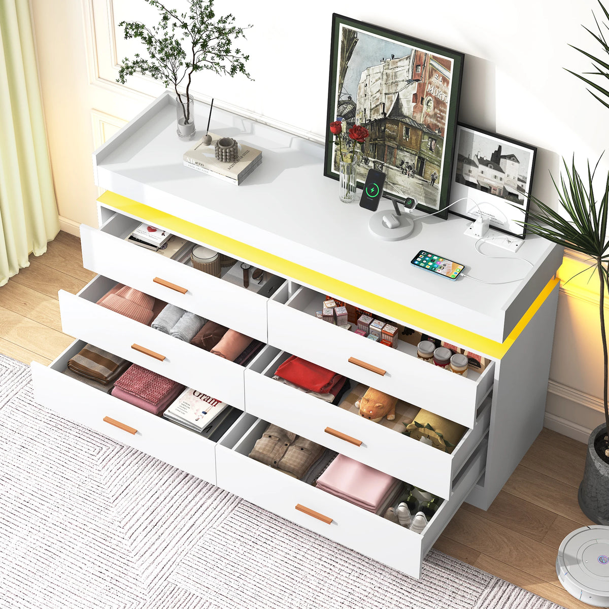 Drawer Dresser 46 Modern Chest Of Drawers Closet
