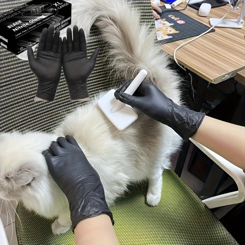 Disposable Gloves In Package Black Nitrile Gloves Cooking