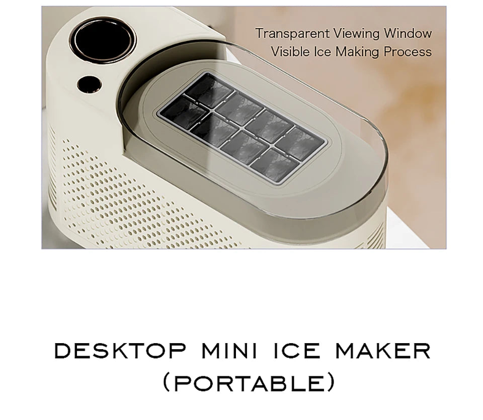 12v/220v Car Ice Maker Desktop Mini Ice Cubes