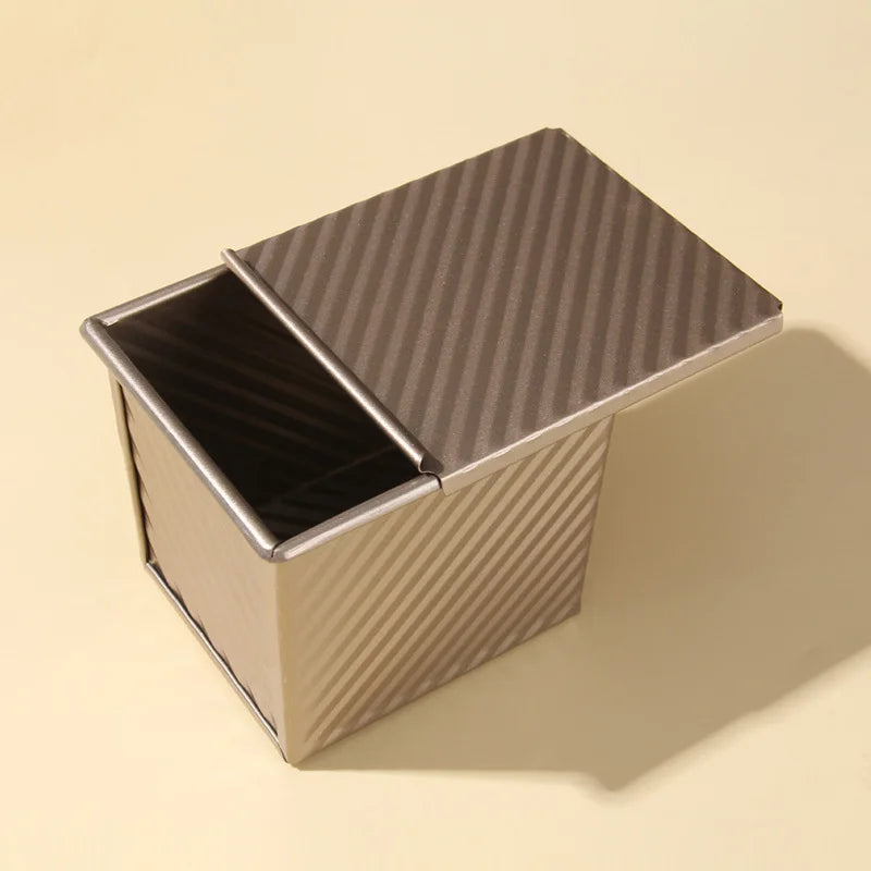 Square Baked Toast Box Loaf Pan Non-Stick Baking