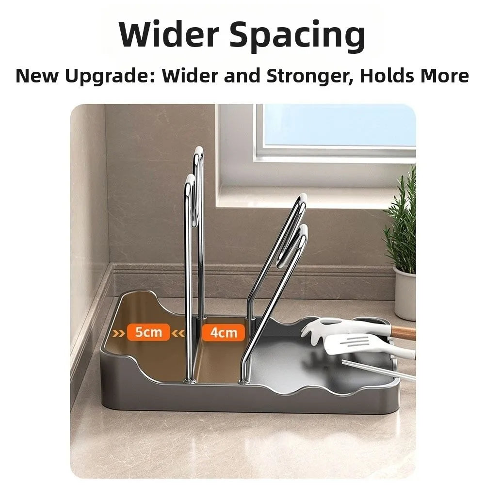 Pot Lid Rack Spoon Rest Stainless Steel Spatula