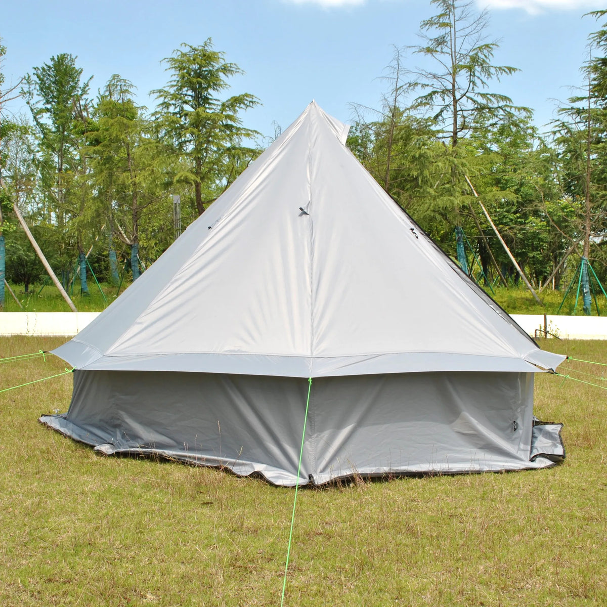 Person Large Pyramid Tent Four Seasons Camping Chimney