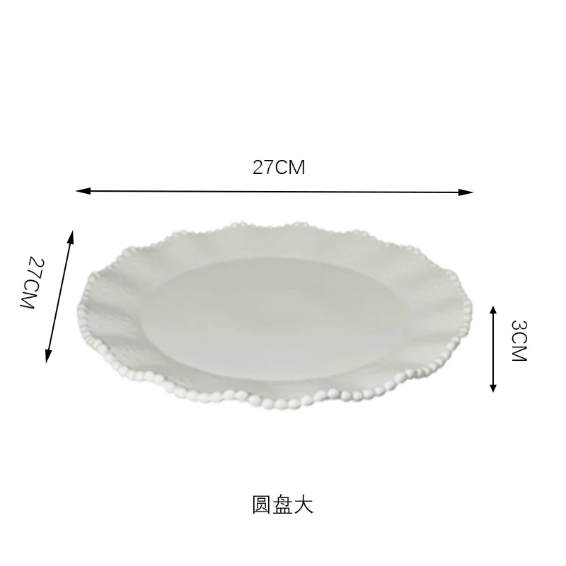 Ceramic Pearl Plates & Bowls - Practical Breakfast