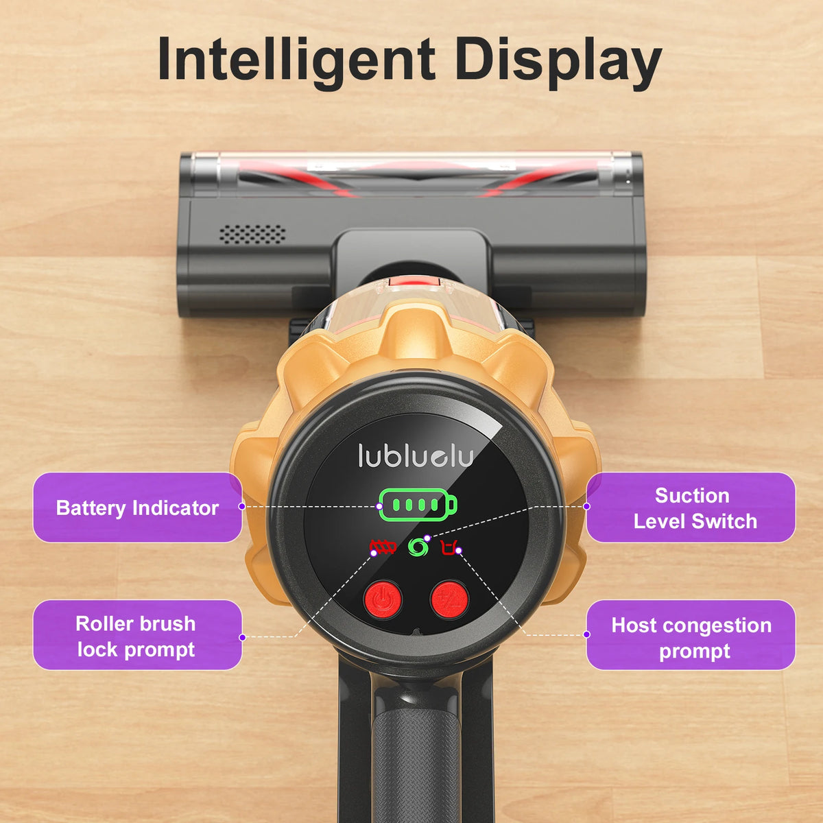 Lubluelu G11 Cordless Vacuum Cleaner 50kpa Powerful Suction