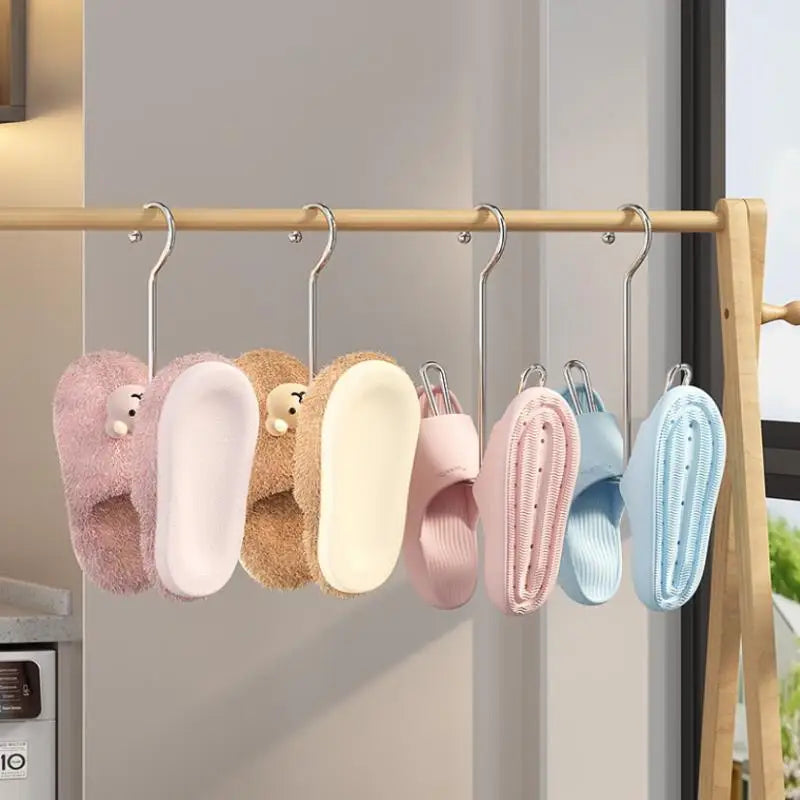 1/4pcs Stainless Steel U-Shaped Shoe Drying Rack Windproof