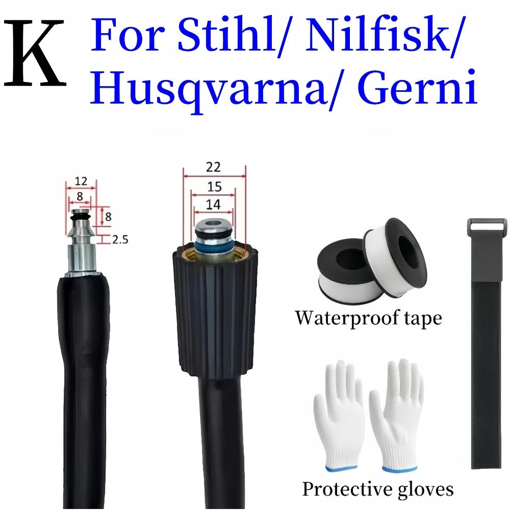 5-50m High Pressure Washer Hose Pipe Cord Car