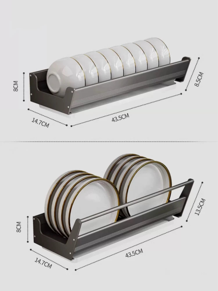 Wall Mounted Dish Drainer Dish Drying Rack Storage